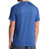 Gaiam Mens Everyday Basic Raglan Top, Standard Fit, Stretch Midweight Jersey Material(True Navy Heather)