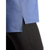 Gaiam Womens Align Marled T-Shirt, Relaxed Fit, Stretch Midweight Heathered Material, High-Low Hem(Blue Indigo Heather)