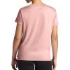 Gaiam Womens Align Marled T-Shirt, Relaxed Fit, Stretch Midweight Heathered Material, High-Low Hem(Candlelight Peach Heather)