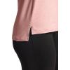 Gaiam Womens Align Marled T-Shirt, Relaxed Fit, Stretch Midweight Heathered Material, High-Low Hem(Candlelight Peach Heather)