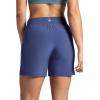Gaiam Womens Willow Walking Woven 7” Short, Standard Fit, Stretch Lightweight Material(Blue Indigo)