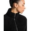 Gaiam womens Sherpa Jacket, Cropped Fit, Stretch Heavyweight Material(Black (Tap Shoe))