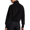 Gaiam womens Sherpa Jacket, Cropped Fit, Stretch Heavyweight Material(Black (Tap Shoe))