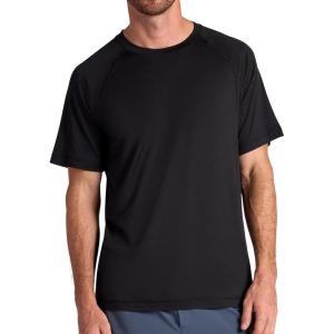 Gaiam Mens Everyday Basic Raglan Top, Standard Fit, Stretch Midweight Jersey Material(Black)
