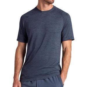 Gaiam Mens Everyday Basic Raglan Top, Standard Fit, Stretch Midweight Jersey Material(Cool Grey Heather)