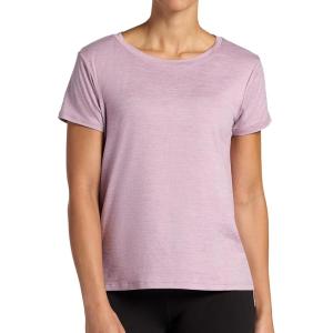 Gaiam Womens Align Marled T-Shirt, Relaxed Fit, Stretch Midweight Heathered Material, High-Low Hem(Sea Fog Heather)