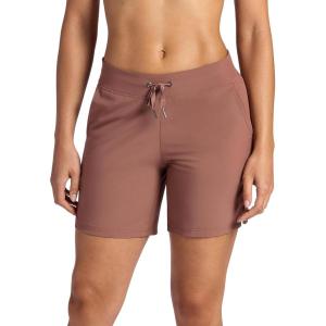 Gaiam Womens Willow Walking Woven 7” Short, Standard Fit, Stretch Lightweight Material(Cafe Mocha)