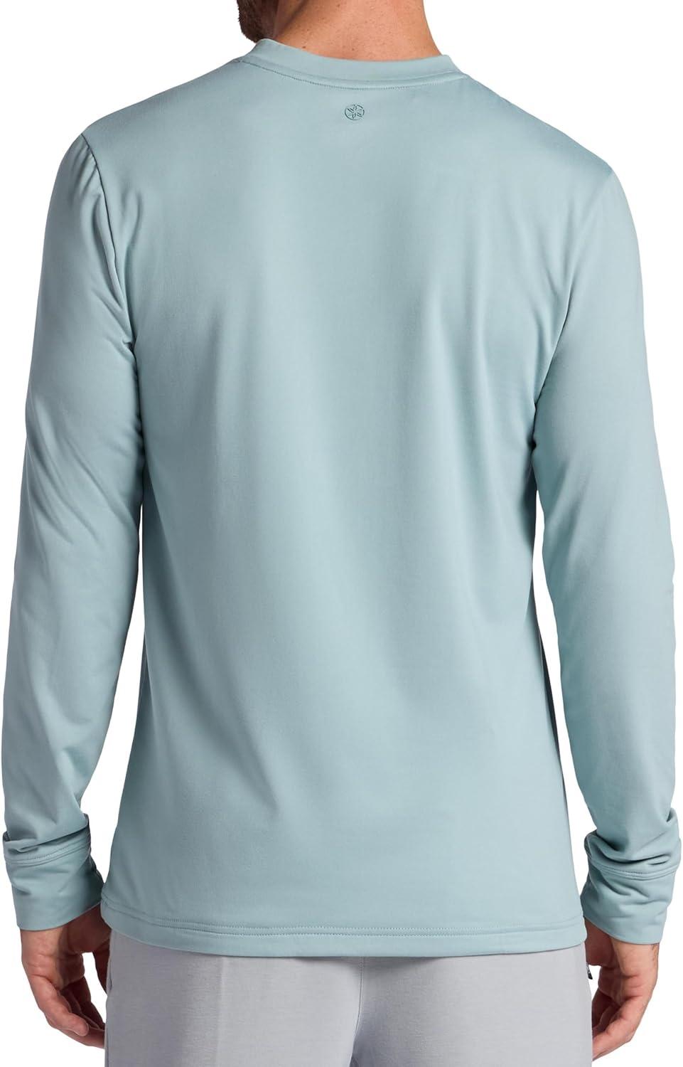 imageGaiam Mens Bliss Balance Long Sleeve Henley Standard Fit Stretch Midweight MaterialSlate