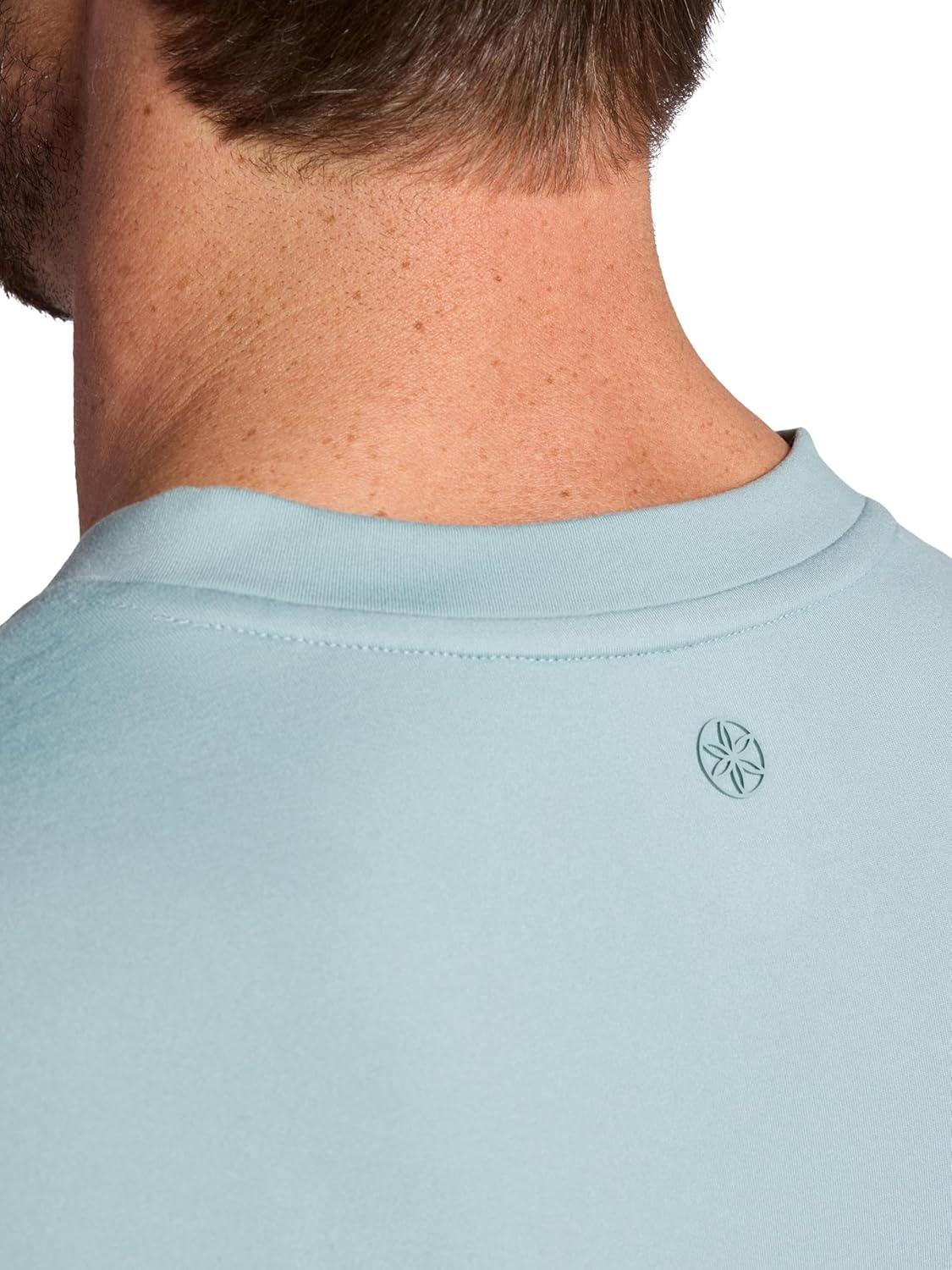 imageGaiam Mens Bliss Balance Long Sleeve Henley Standard Fit Stretch Midweight MaterialSlate