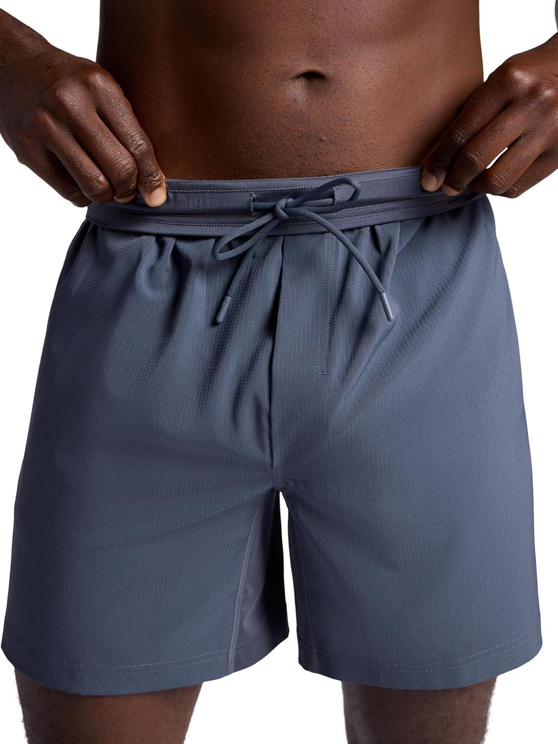 imageGaiam Mens Hatha 20 7 Short Standard Fit Stretch Lightweight Material MoistureWickingCool Grey