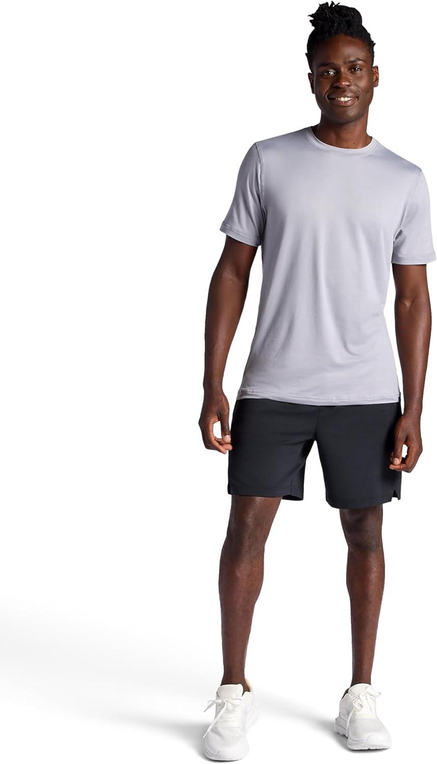 imageGaiam Mens Hero 7 Short Standard Fit Stretch Midweight Terry MaterialBlack