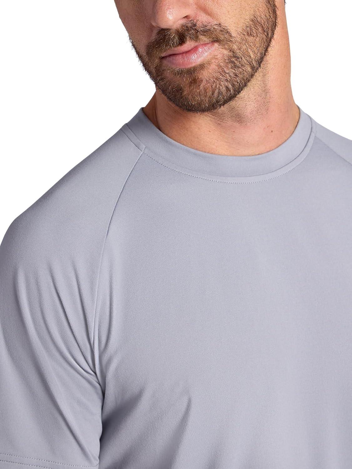 imageGaiam Mens Supine Crewneck Top Relaxed Fit Stretch Midweight MaterialSleet