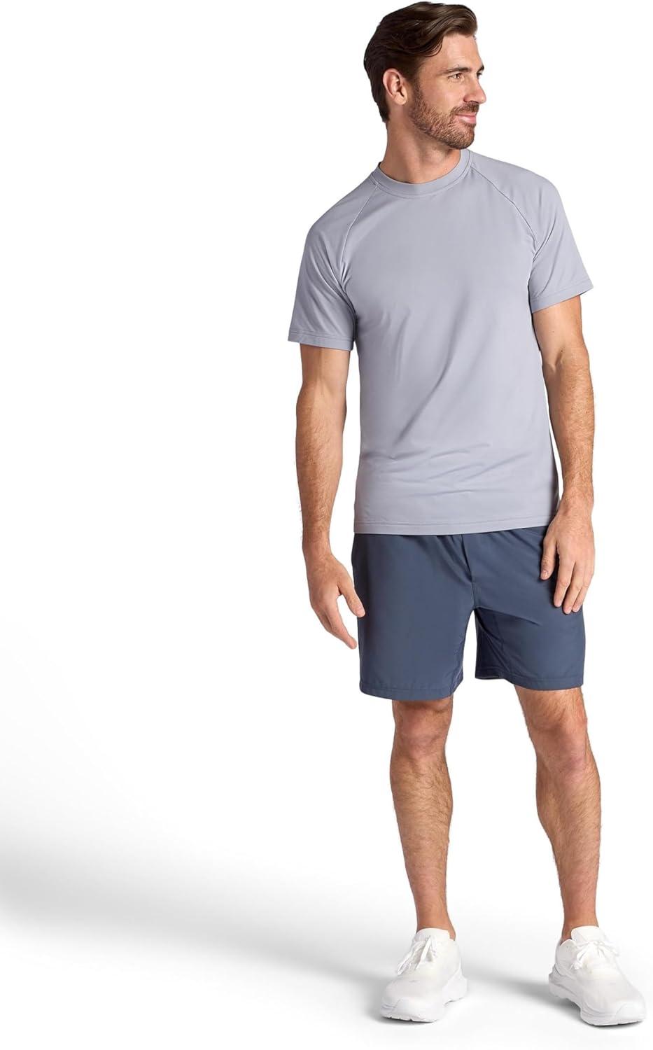imageGaiam Mens Supine Crewneck Top Relaxed Fit Stretch Midweight MaterialSleet