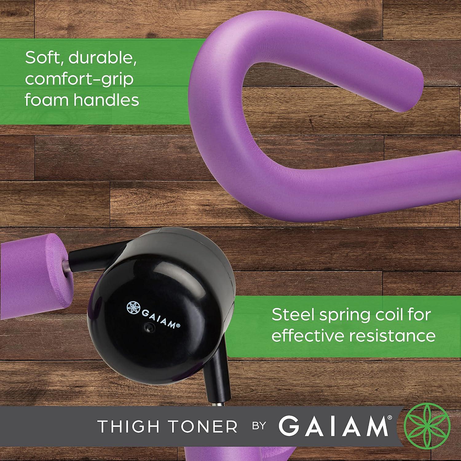 imageGaiam Thigh Toner Versatile Workout Equipment Exerciser for Toning Hips Thighs and Glutes Durable Lightweight and Portable with Padded Handles