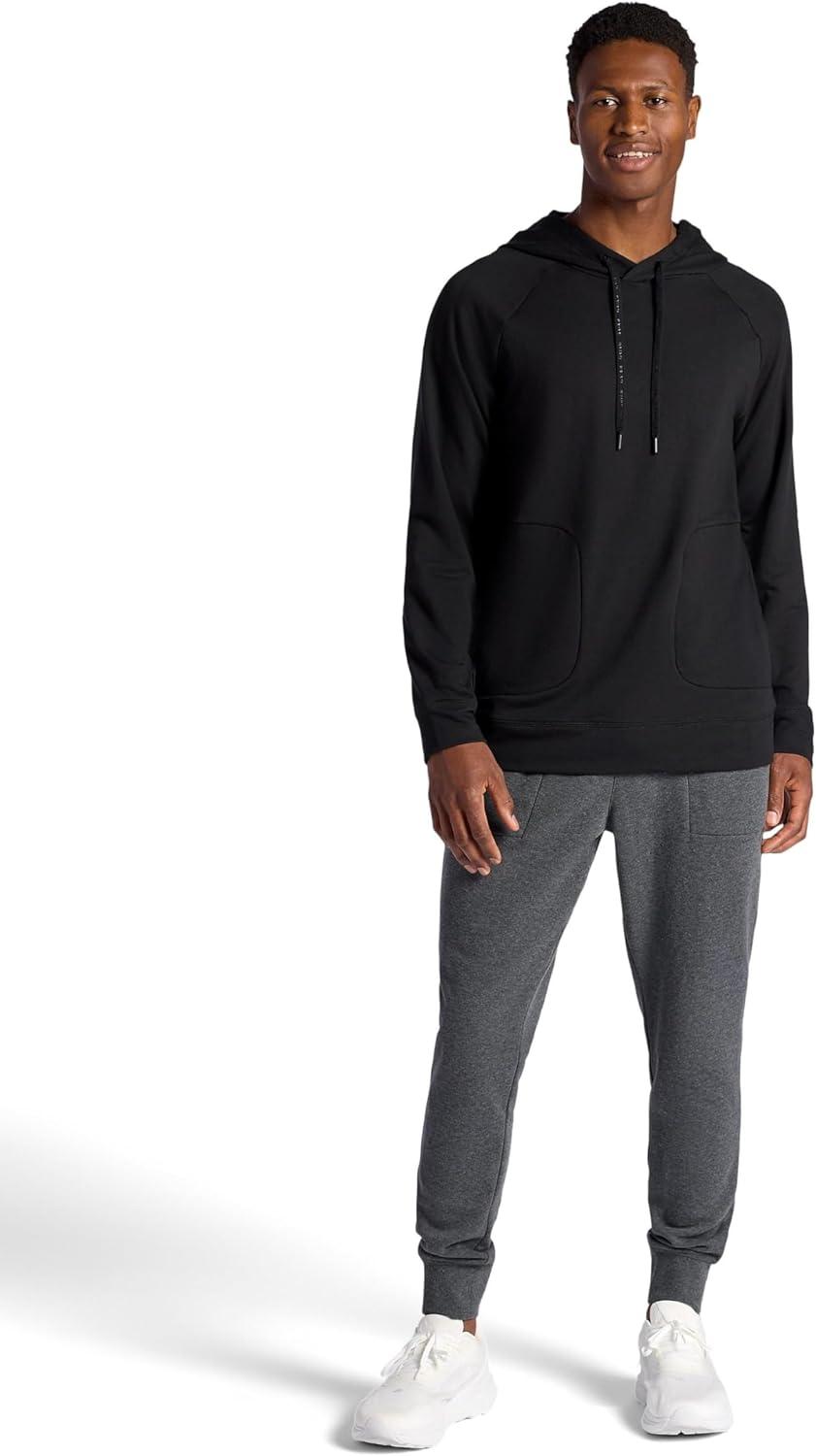 imageGaiam mens Lotus Oblong Hoodie Relaxed Fit Stretch Heavyweight Terry MaterialBlack