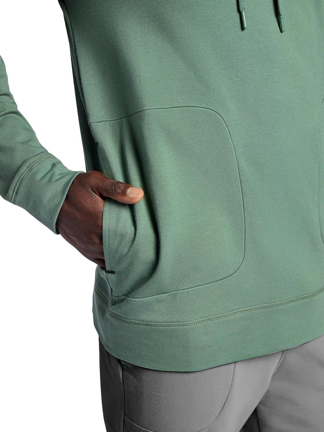 imageGaiam mens Lotus Oblong Hoodie Relaxed Fit Stretch Heavyweight Terry MaterialDuck Green