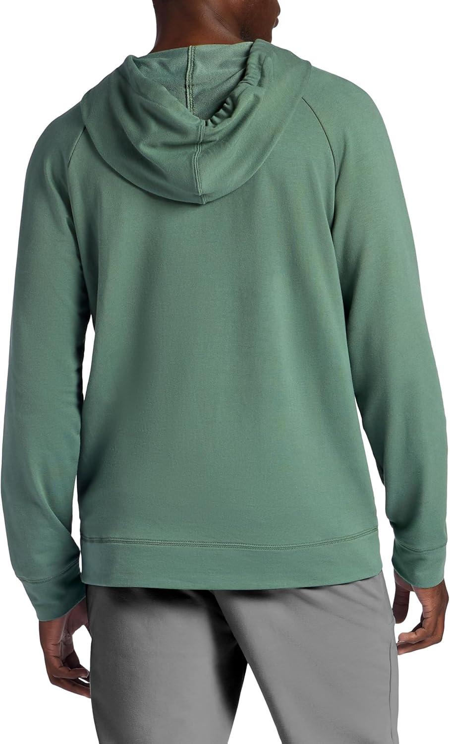 imageGaiam mens Lotus Oblong Hoodie Relaxed Fit Stretch Heavyweight Terry MaterialDuck Green