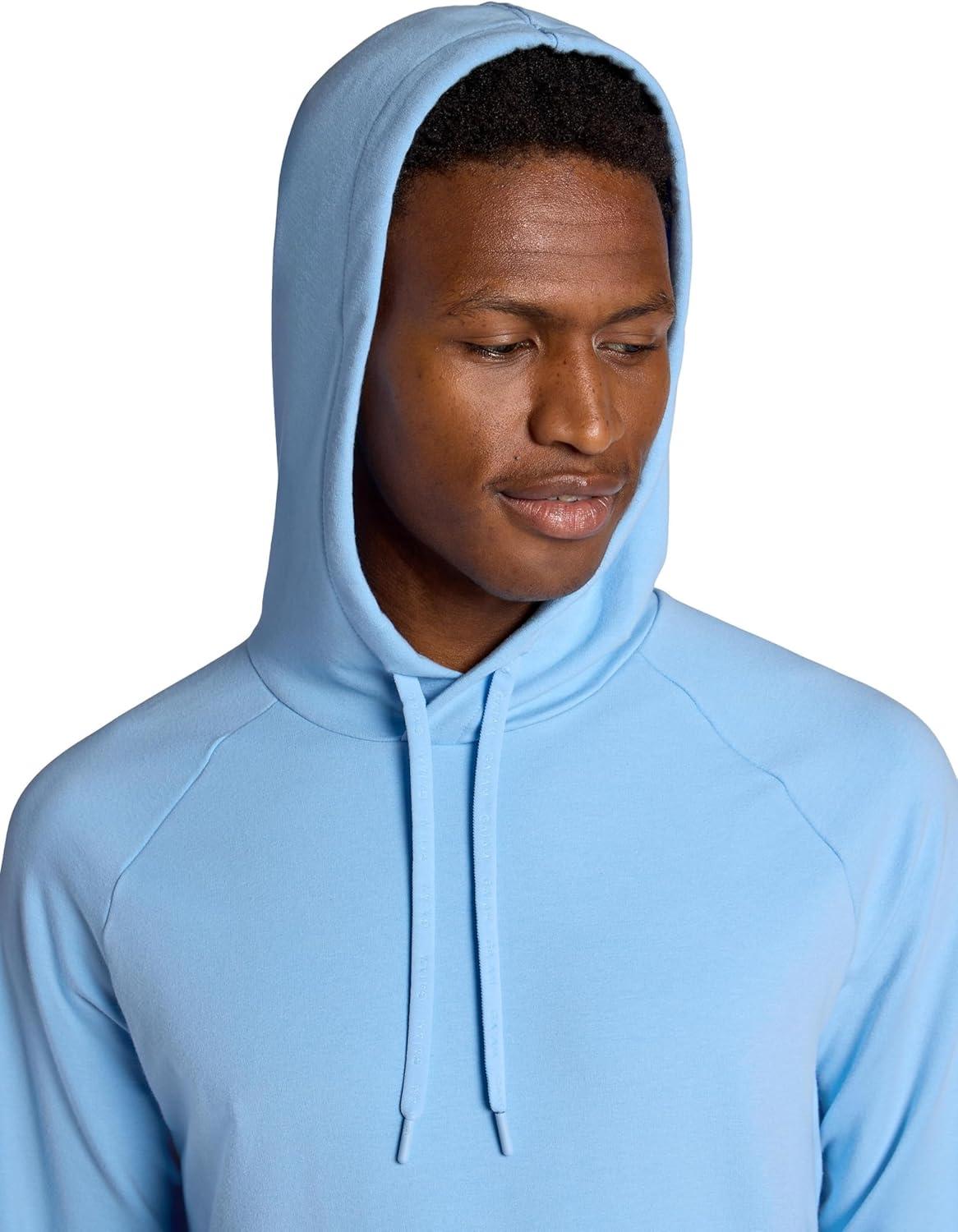 imageGaiam mens Lotus Oblong Hoodie Relaxed Fit Stretch Heavyweight Terry MaterialPlacid Blue