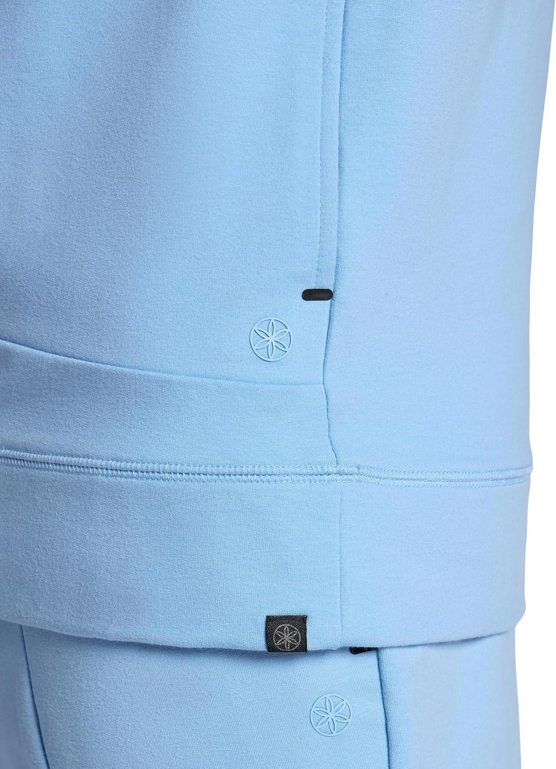 imageGaiam mens Lotus Oblong Hoodie Relaxed Fit Stretch Heavyweight Terry MaterialPlacid Blue