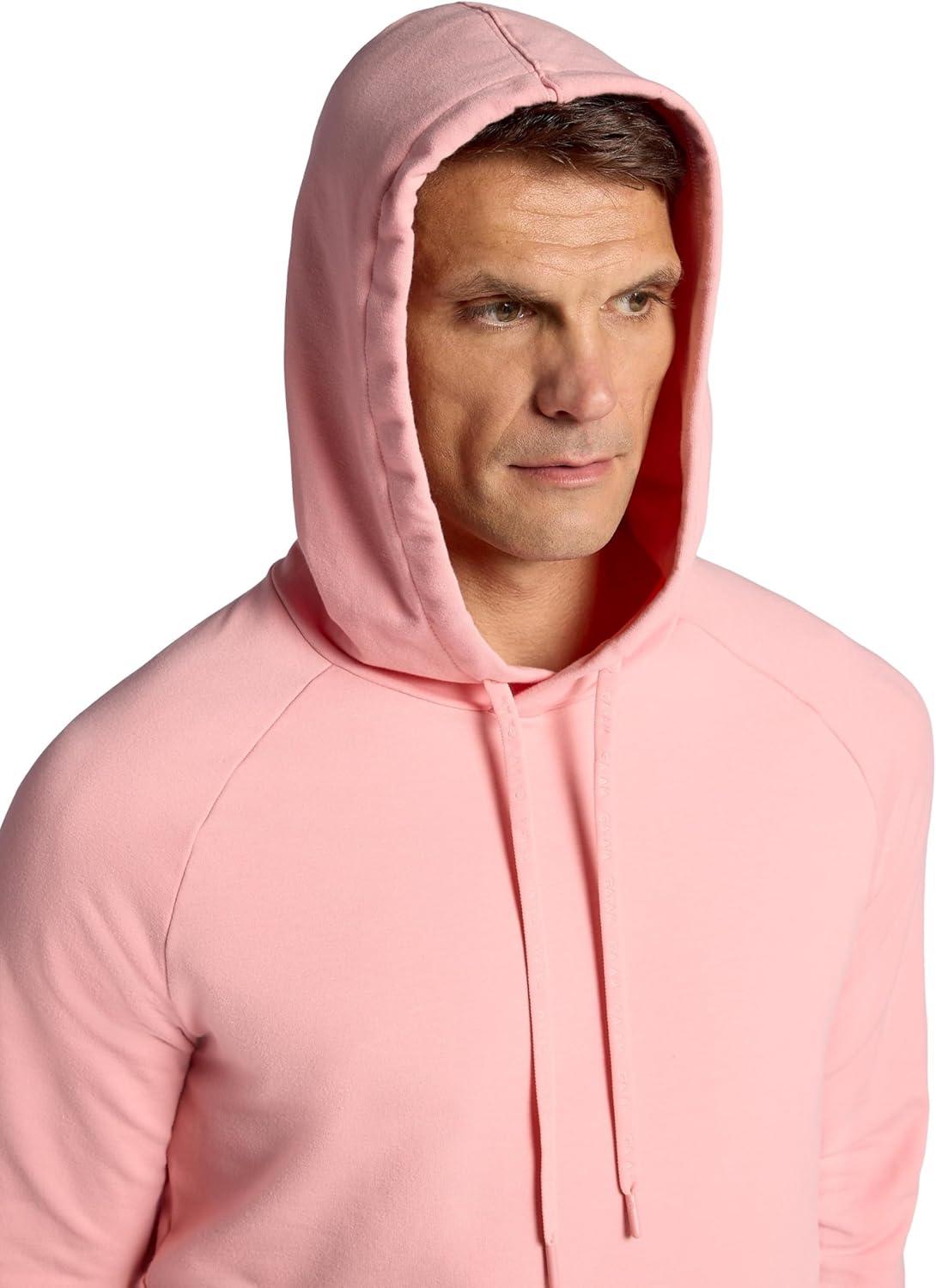 imageGaiam mens Lotus Oblong Hoodie Relaxed Fit Stretch Heavyweight Terry MaterialQuartz Pink