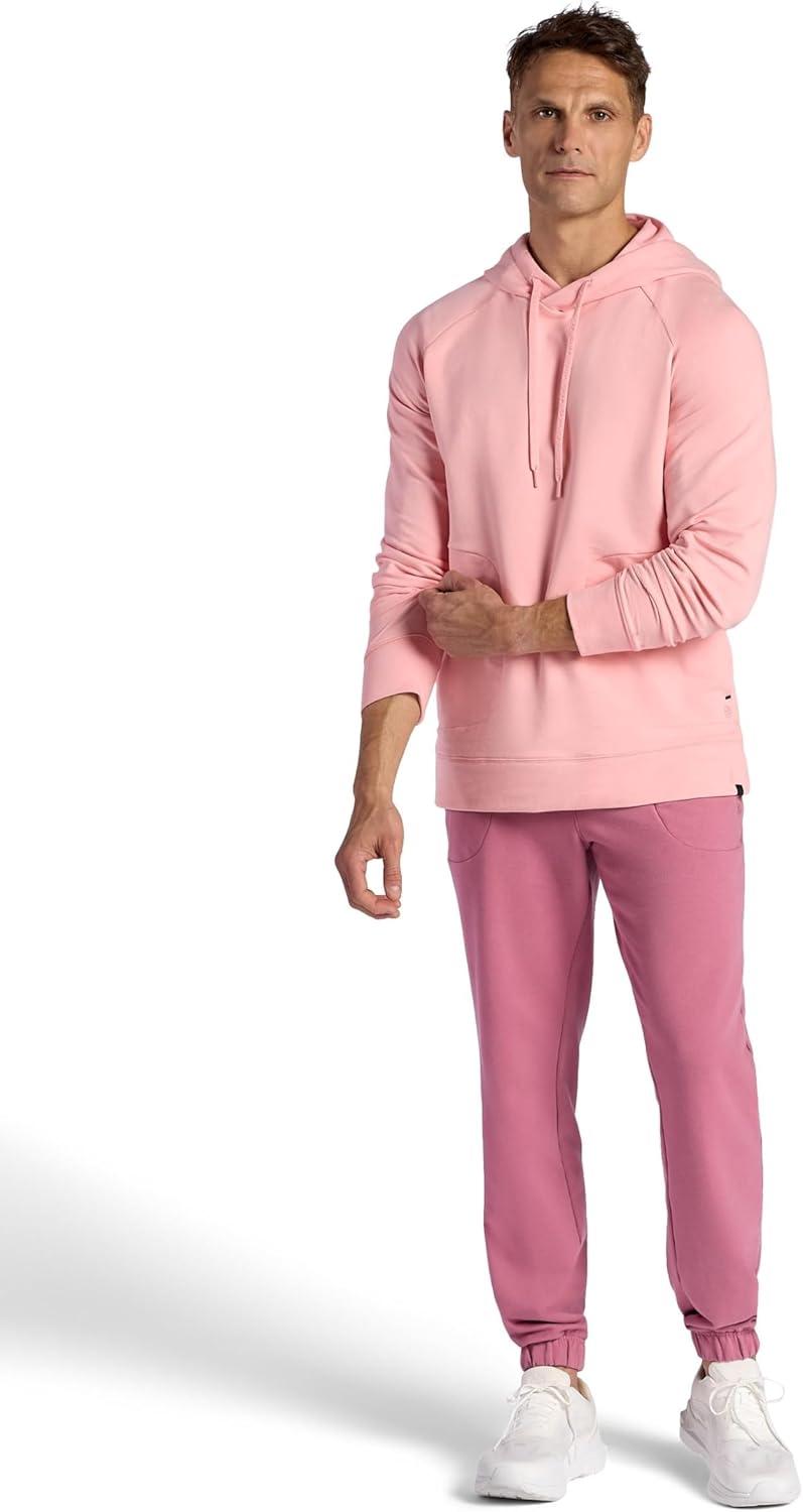 imageGaiam mens Lotus Oblong Hoodie Relaxed Fit Stretch Heavyweight Terry MaterialQuartz Pink