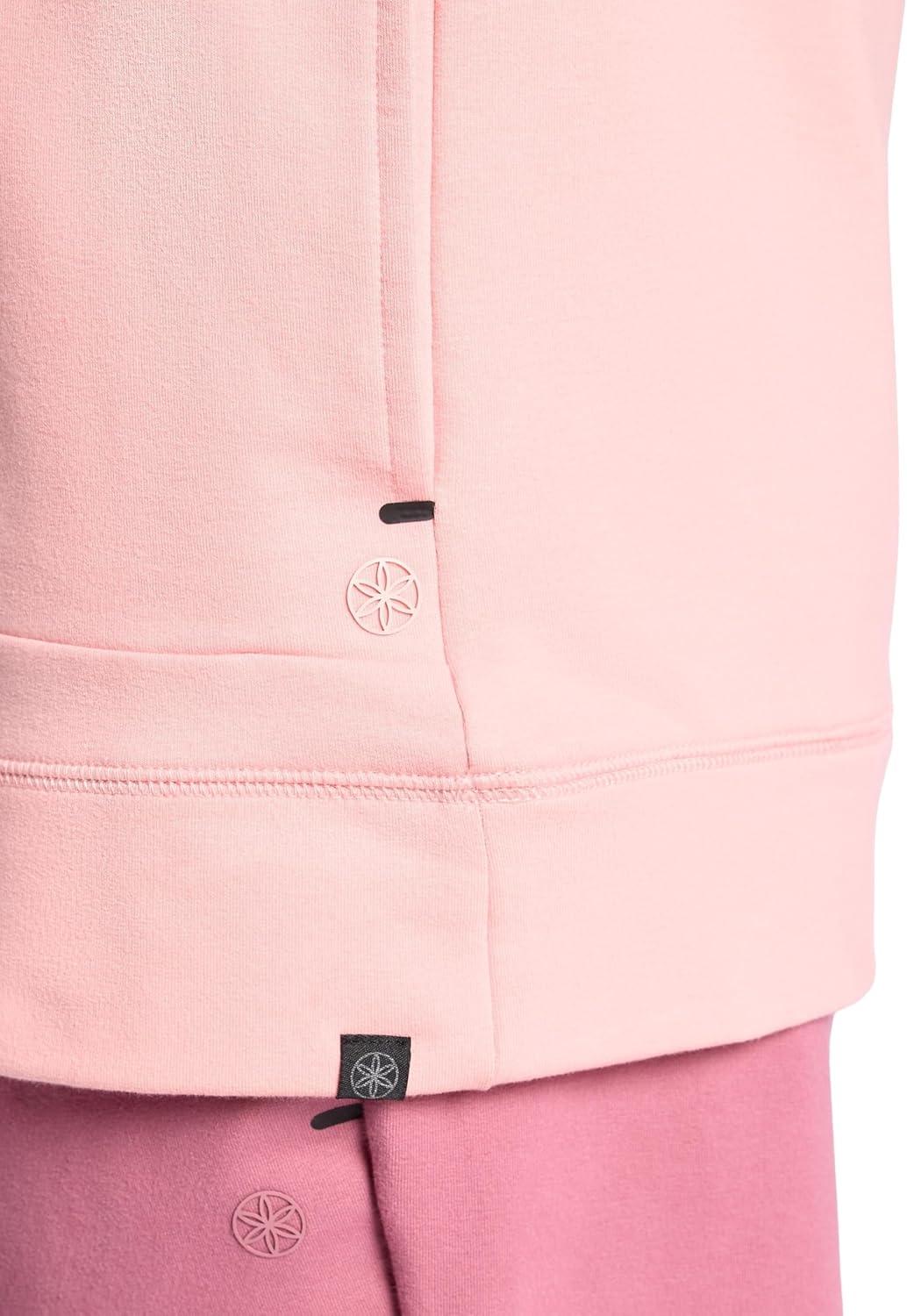 imageGaiam mens Lotus Oblong Hoodie Relaxed Fit Stretch Heavyweight Terry MaterialQuartz Pink