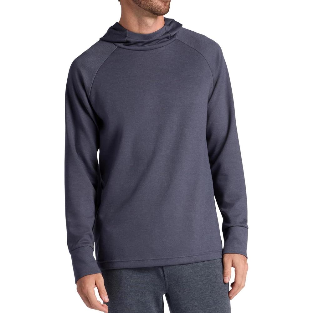 imageGaiam Mens Flow State Long Sleeve Cowl Neck Hoodie Standard Fit Stretch Midweight MaterialCool Grey Heather