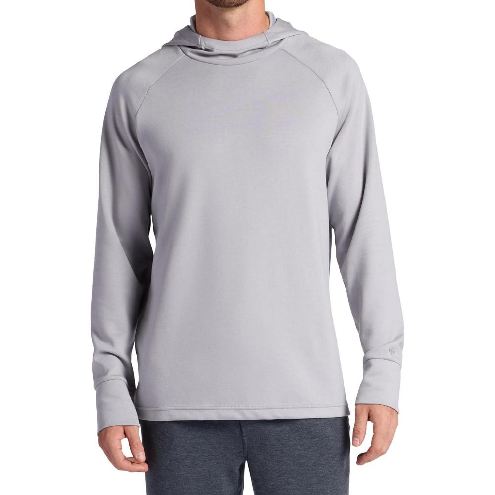imageGaiam Mens Flow State Long Sleeve Cowl Neck Hoodie Standard Fit Stretch Midweight MaterialSleet