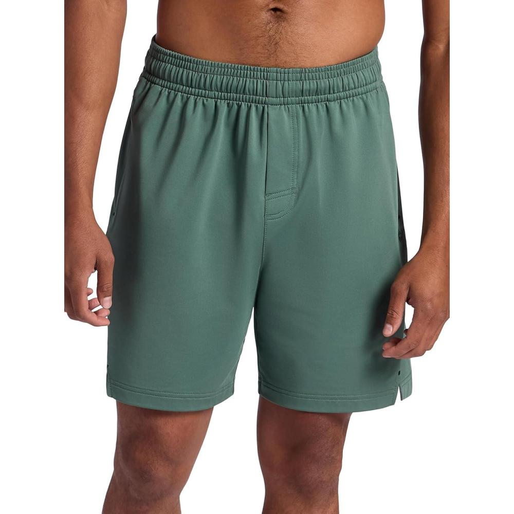 imageGaiam Mens Hero 7 Short Standard Fit Stretch Midweight Terry MaterialDuck Green