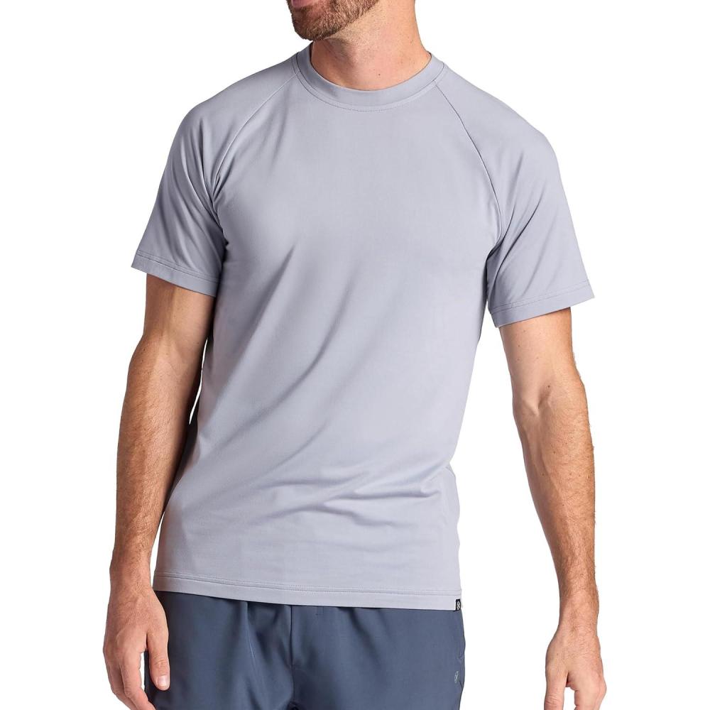 imageGaiam Mens Supine Crewneck Top Relaxed Fit Stretch Midweight MaterialSleet