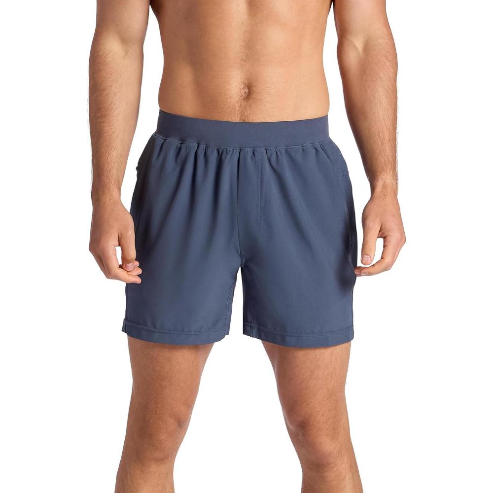 imageGaiam Mens Upside 5 Short Standard Fit Stretch Lightweight Material MoistureWickingCool Grey