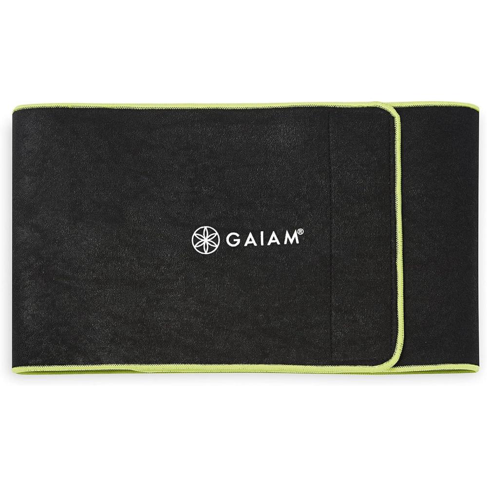 imageGaiam Waist Trainer for Women and Men Adjustable Slimmer Belt and Sweat Band for LowerBack Support and Activated Core8inch Yellow
