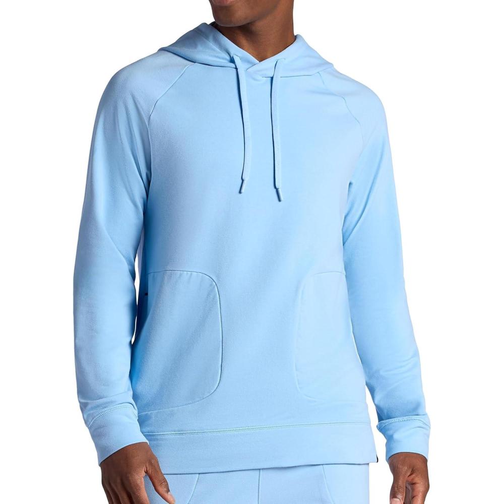 imageGaiam mens Lotus Oblong Hoodie Relaxed Fit Stretch Heavyweight Terry MaterialPlacid Blue