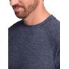 Gaiam Mens Bliss Balance Long Sleeve Crewneck Top, Standard Fit, Stretch Midweight Material(Cool Grey Heather)