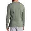 Gaiam Mens Bliss Balance Long Sleeve Crewneck Top, Standard Fit, Stretch Midweight Material(Sea Spray)