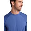 Gaiam Mens Bliss Balance Long Sleeve Crewneck Top, Standard Fit, Stretch Midweight Material(True Navy)
