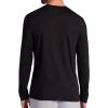 Gaiam Mens Bliss Balance Long Sleeve Henley, Standard Fit, Stretch Midweight Material(Black)