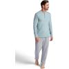 Gaiam Mens Bliss Balance Long Sleeve Henley, Standard Fit, Stretch Midweight Material(Slate)