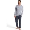Gaiam Mens Bliss Balance Long Sleeve Henley, Standard Fit, Stretch Midweight Material(Sleet Heather)