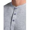 Gaiam Mens Bliss Balance Long Sleeve Henley, Standard Fit, Stretch Midweight Material(Sleet Heather)