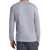 Gaiam Mens Bliss Balance Long Sleeve Henley, Standard Fit, Stretch Midweight Material(Sleet Heather)