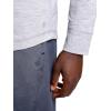 Gaiam Mens Breathe Ease Long Sleeve Crewneck Top, Standard Fit, Stretch Heavyweight Material(Sleet Heather)