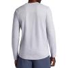 Gaiam Mens Breathe Ease Long Sleeve Crewneck Top, Standard Fit, Stretch Heavyweight Material(Sleet Heather)