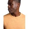 Gaiam Mens Breathe Ease Short Sleeve Crewneck Top, Standard Fit, Stretch Heavyweight Performance Material(Biscuit Heather)