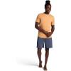 Gaiam Mens Breathe Ease Short Sleeve Crewneck Top, Standard Fit, Stretch Heavyweight Performance Material(Biscuit Heather)