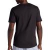 Gaiam Mens Breathe Ease Short Sleeve Crewneck Top, Standard Fit, Stretch Heavyweight Performance Material(Black)