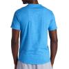 Gaiam Mens Breathe Ease Short Sleeve Crewneck Top, Standard Fit, Stretch Heavyweight Performance Material(Campanula Heather)