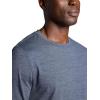 Gaiam Mens Breathe Ease Short Sleeve Crewneck Top, Standard Fit, Stretch Heavyweight Performance Material(Cool Grey Heather)