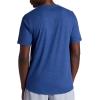 Gaiam Mens Breathe Ease Short Sleeve Crewneck Top, Standard Fit, Stretch Heavyweight Performance Material(Medieval Blue Heather)