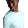 Gaiam Mens Breathe Ease Short Sleeve Crewneck Top, Standard Fit, Stretch Heavyweight Performance Material(Pastel Turquoise Heather)